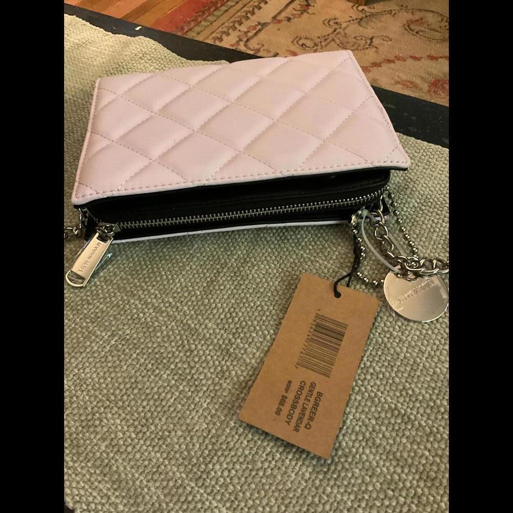 Steve Madden Gentle Lavender Quilted Crossbody Purse - Picture 6 of 12